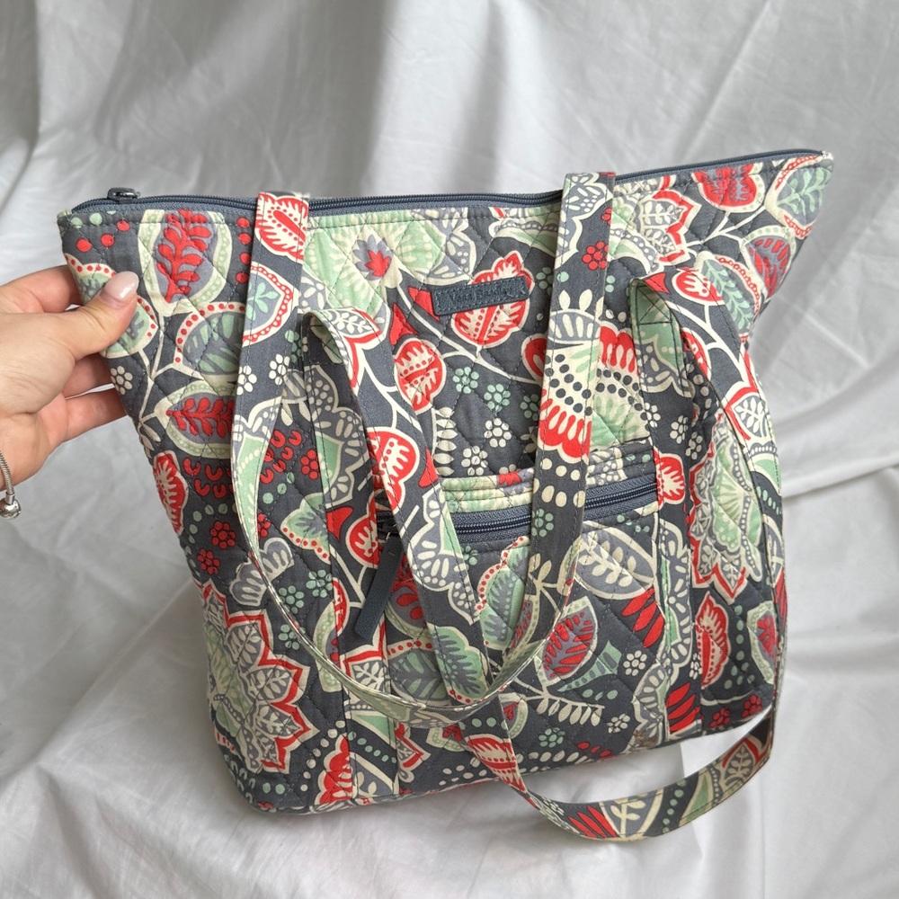 Cottage core Floral Canvas Tote Bag by Vera Bradley